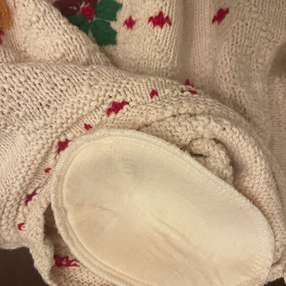VTG Liz Claiborne Womens Christmas Knit Sweater Sz L Embroidered Retro Holiday - Picture 14 of 14